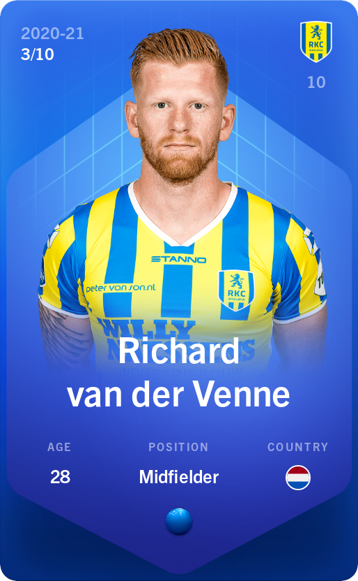 Sorare - Sorare Official - Richard van der Venne 2020-21 • Super Rare 3/10 - NFT # 73498401466338960007969826621141416406444267670713457121278511264677870078008