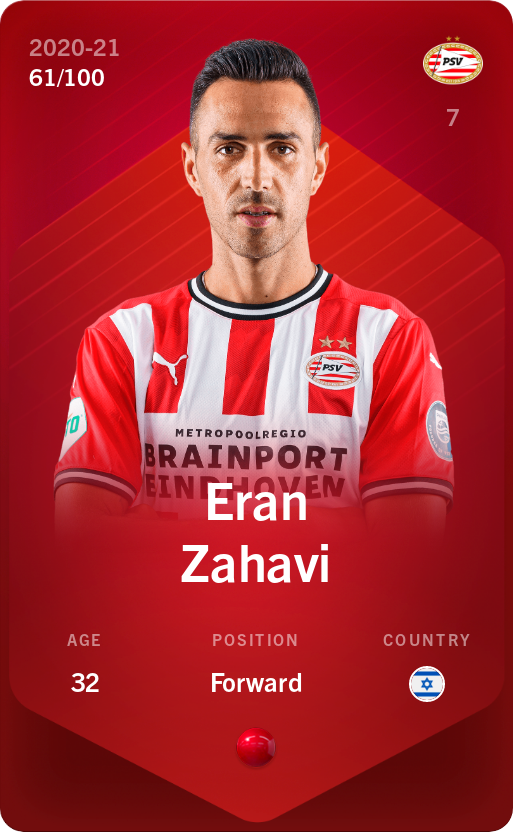 Sorare - Sorare Official - Eran Zahavi 2020-21 • Rare 61/100 - NFT # 89226521197292803095553282018379951061089811526597455856812121348052261218597
