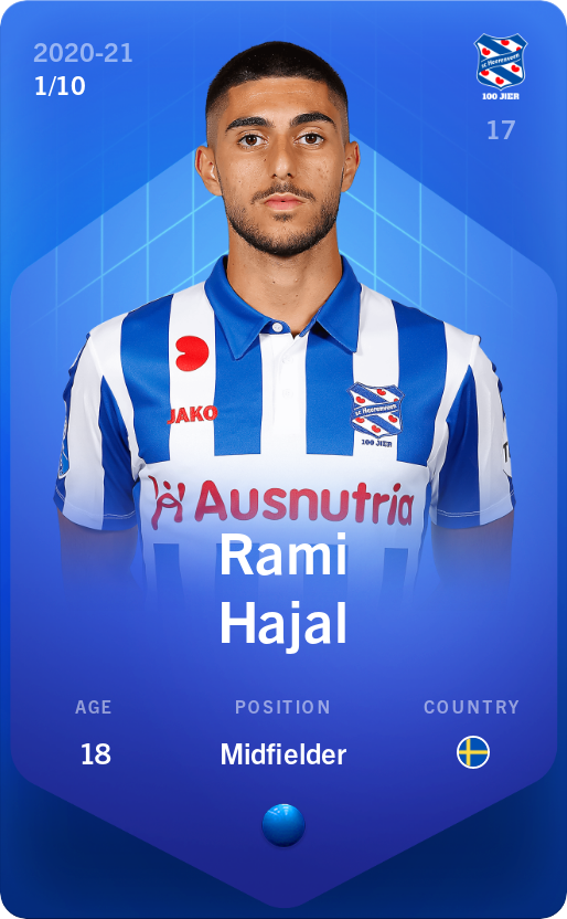 Sorare - Sorare Official - Rami Hajal 2020-21 • Super Rare 1/10 - NFT # 47077960017575923367096557536824698698684351032131128881792258424634025970987