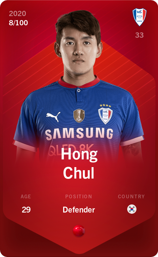 Sorare - Sorare Official - Hong Chul 2020-21 • Rare 8/100 - NFT # 74383263692349609362896674773050906542089792162031697827376746684092831560623