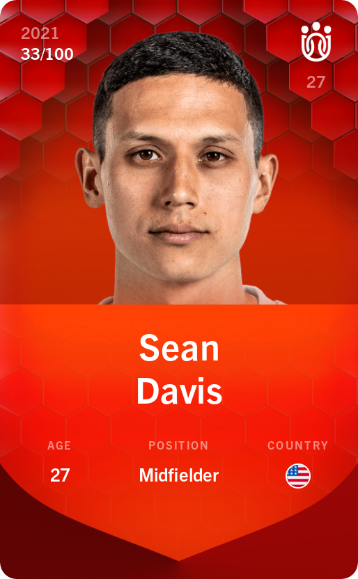 Sorare - Sorare Official - Sean Davis 2021-22 • Rare 33/100 - NFT # 14520789284837703086084398549884774393910009276042524327505006512901629154689