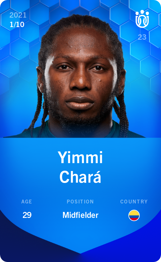 Sorare - Sorare Official - Yimmi Chará 2021-22 • Super Rare 1/10 - NFT # 30358110268329803279639664022152590415575811403394482111344195341968285027890