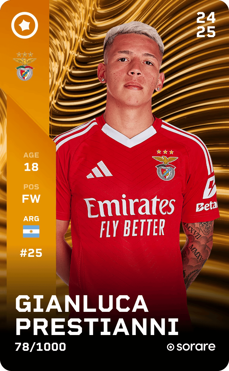 Gianluca Prestianni 2024-25 • Limited 78/1000