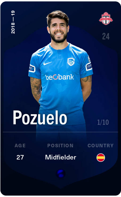 Sorare - Sorare Official - Pozuelo 2018-19 • Super Rare 1/10 - NFT # 31627075206070396025084944181901723078462912830755292910454700805788655252469