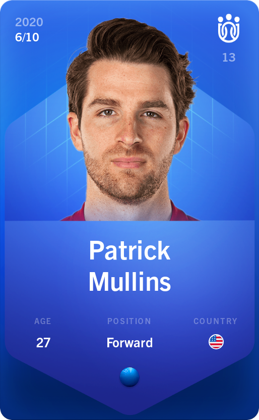 Sorare - Sorare Official - Patrick Mullins 2020-21 • Super Rare 6/10 - NFT # 4482707490017484044776522682379115842638882243105793806371896330129946939910