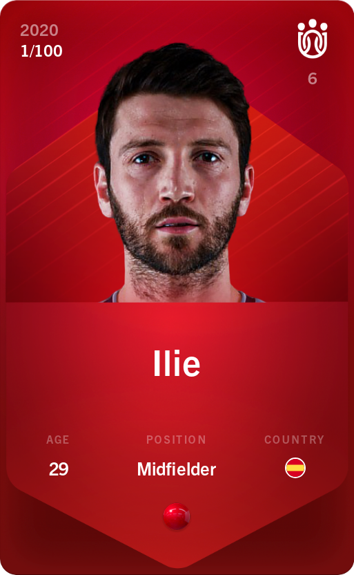 Sorare - Sorare Official - Ilie 2020-21 • Rare 1/100 - NFT # 68092760694563476568364253248557927546005191425343503545851075204331743048065