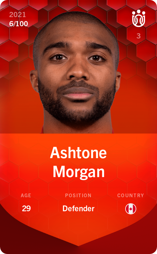 Sorare - Sorare Official - Ashtone Morgan 2021-22 • Rare 6/100 - NFT # 110620727463416977107411627551202242078416172388304077658974840651223670803828