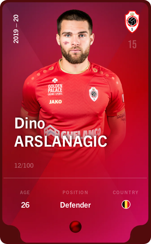 Sorare - Sorare Official - Dino Arslanagic 2019-20 • Rare 12/100 - NFT # 20686557010630411128139075489829734672723749165635042718512357570860091619625