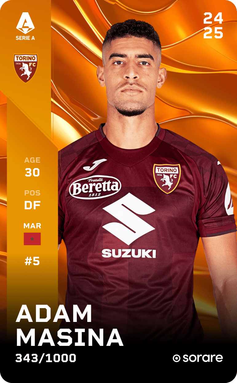 Adam Masina 2024-25 • Limited 343/1000