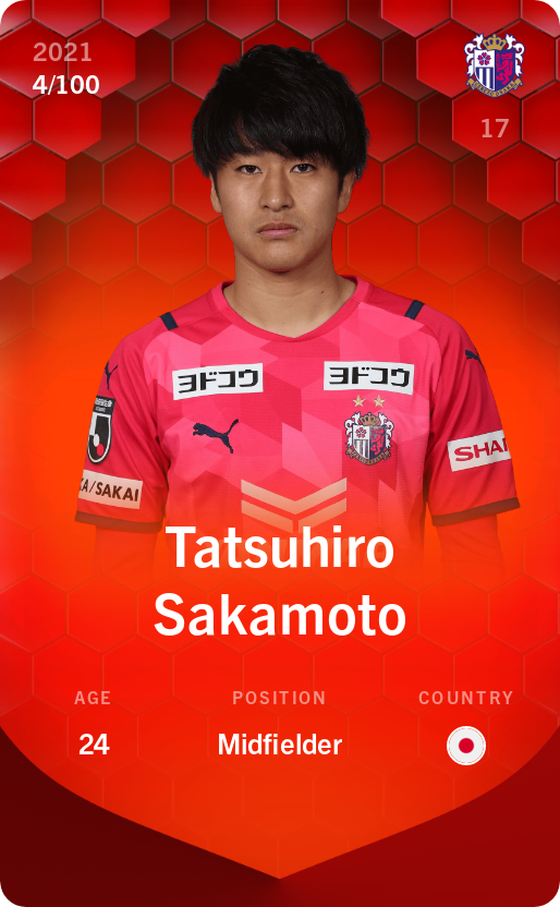 Sorare - Sorare Official - Tatsuhiro Sakamoto 2021-22 • Rare 4/100 - NFT # 32363949330615532229304506445851322348536258337434622198131457826768905309942