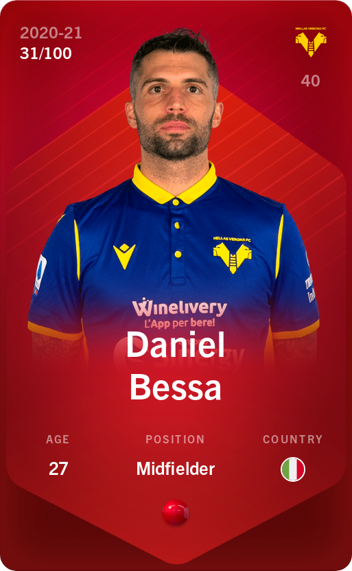Sorare - Sorare Official - Daniel Bessa 2020-21 • Rare 31/100 - NFT # 20639823738324633734112267479167727860581212098897911385524694668163136808104