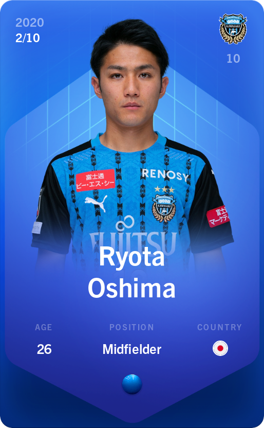 Sorare - Sorare Official - Ryota Oshima 2020-21 • Super Rare 2/10 - NFT # 105330153581415539857961606210201798521878258871908645354031395281864870736841