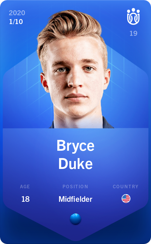 Sorare - Sorare Official - Bryce Duke 2020-21 • Super Rare 1/10 - NFT # 11503950745875899838014570299681896391810985646884218444011960981741131863333