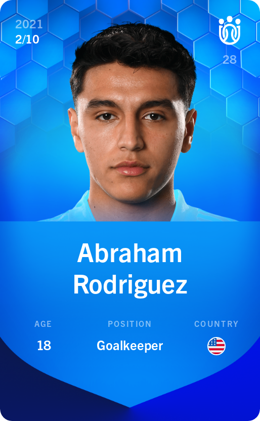 Sorare - Sorare Official - Abraham Rodriguez 2021-22 • Super Rare 2/10 - NFT # 43998122805199789653290693396017279086440154518214774479654679656552257088275