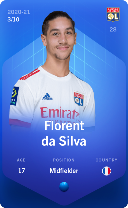 Sorare - Sorare Official - Florent da Silva 2020-21 • Super Rare 3/10 - NFT # 10805231904175105651803356080540877796821702780687637614733630181375078328499
