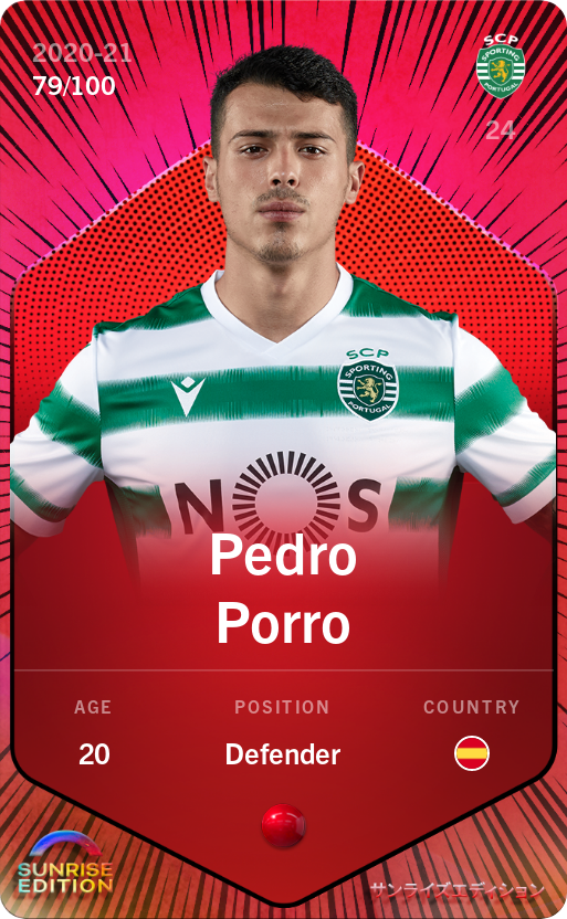Sorare - Sorare Official - Pedro Porro 2020-21 • Rare 79/100 - NFT # 6595434964783582134043890722511076515721958202898564648902850944206910021337