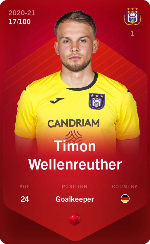 Sorare - Sorare Official - Timon Wellenreuther 2020-21 • Rare 17/100 - NFT # 96824745010178427672661720844087039150072674088054109334288824468674519496993