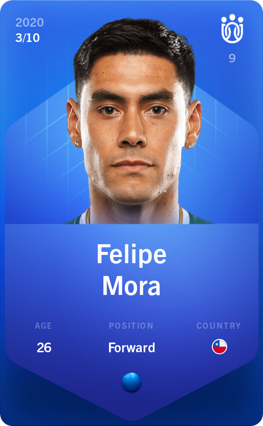 Sorare - Sorare Official - Felipe Mora 2020-21 • Super Rare 3/10 - NFT # 3919848578797200404177660211500509716584543645706934500336231516278016897041
