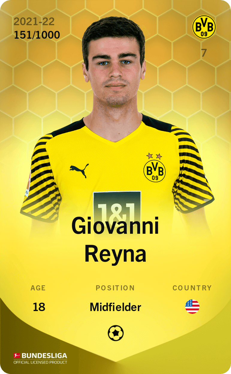 Giovanni Reyna 2021-22 • Limited 151/1000