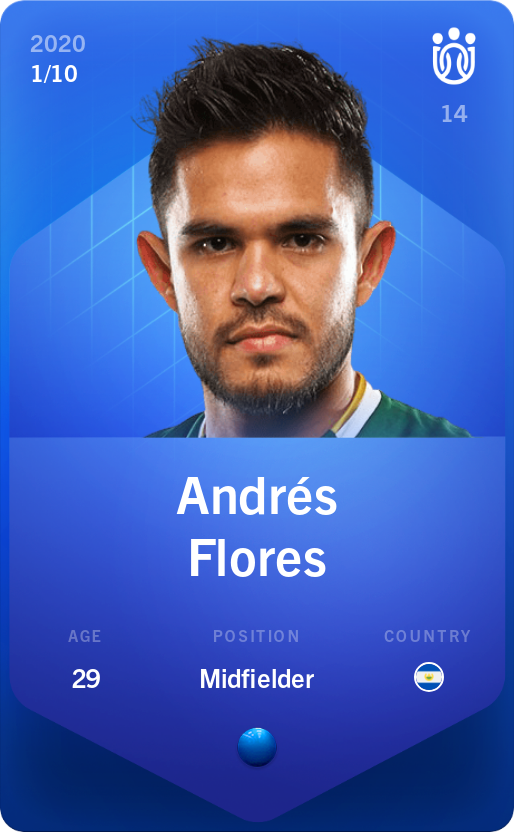 Sorare - Sorare Official - Andrés Flores 2020-21 • Super Rare 1/10 - NFT # 3294691760345235606519528794382487926131777987810156982039388273285421973389