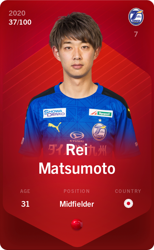 Sorare - Sorare Official - Rei Matsumoto 2020-21 • Rare 37/100 - NFT # 2941741830986624852627683782845609763242999839079246752169575444560477449599