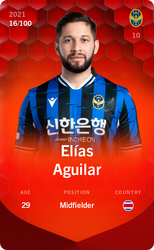 Sorare - Sorare Official - Elías Aguilar 2021-22 • Rare 16/100 - NFT # 42974237350548775213332986870213733656519431803788855020309437952379998209143