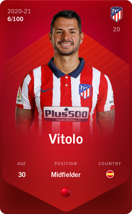 Sorare - Sorare Official - Vitolo 2020-21 • Rare 6/100 - NFT # 87009507306009663796639992532804329987591364392299259816953745502003460294883