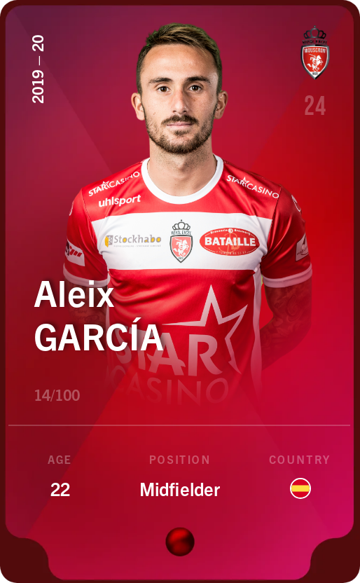 Sorare - Sorare Official - Aleix García 2019-20 • Rare 14/100 - NFT # 91484870549761104458651430029788357787154844169071509922407130362894067533570