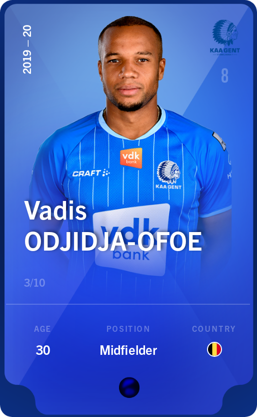 Sorare - Sorare Official - Vadis Odjidja-Ofoe 2019-20 • Super Rare 3/10 - NFT # 31317923183047169964271459977857323758316249148345339302813677322843899705288
