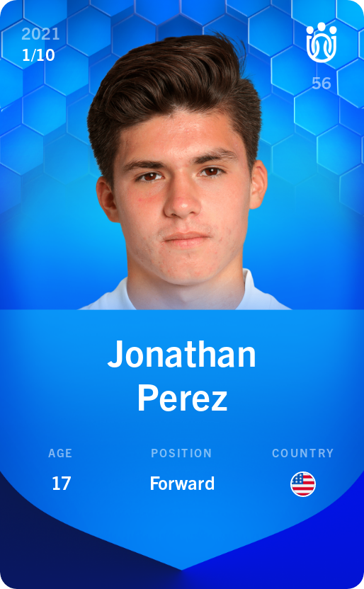 Sorare - Sorare Official - Jonathan Perez 2021-22 • Super Rare 1/10 - NFT # 73700440849064049698150532462049755260444978111124344747515953598540564613347