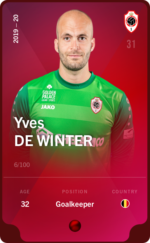 Sorare - Sorare Official - Yves De Winter 2019-20 • Rare 6/100 - NFT # 101713630352427536960889668607635633593578819756893649039810826488340866706342