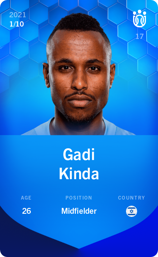 Sorare - Sorare Official - Gadi Kinda 2021-22 • Super Rare 1/10 - NFT # 32783809589541860077514956673356268000842270186039886158026323169428053010757