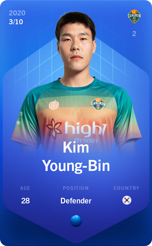 Sorare - Sorare Official - Kim Young-Bin 2020-21 • Super Rare 3/10 - NFT # 6697408247672225134218150106741245423106216720059504193970453373827815413180