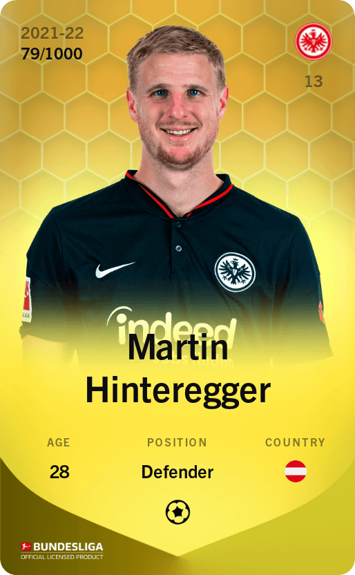 Martin Hinteregger 2021-22 • Limited 79/1000