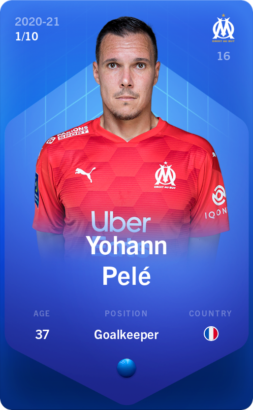 Sorare - Sorare Official - Yohann Pelé 2020-21 • Super Rare 1/10 - NFT # 28654457442602184179654190098592338471879096862648763086980499123027347201011