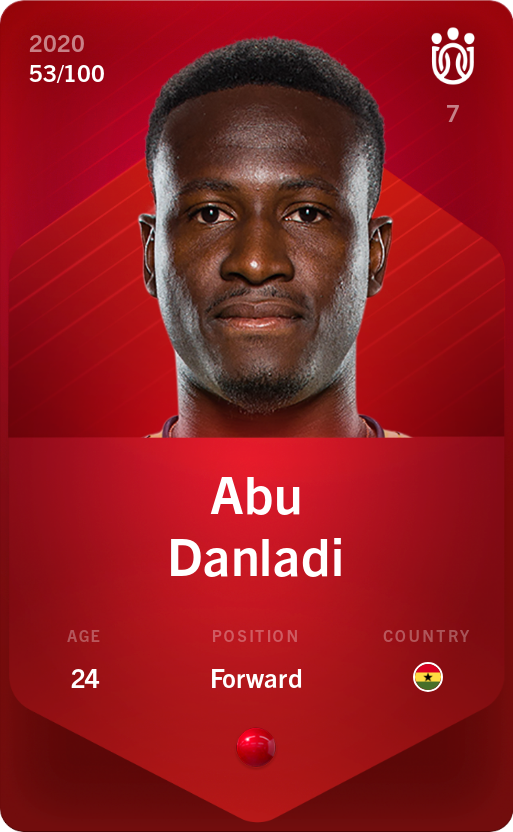 Sorare - Sorare Official - Abu Danladi 2020-21 • Rare 53/100 - NFT # 60158281520147929562431668764126167661180262171364718135598109650336359019196