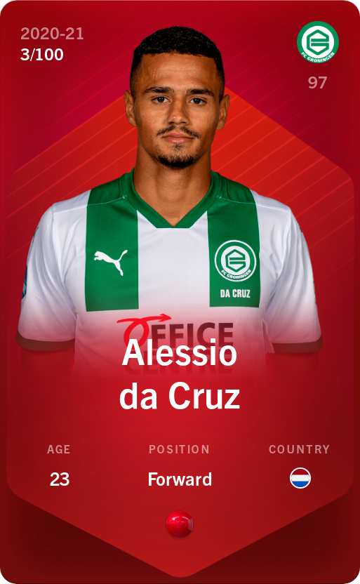 Sorare - Sorare Official - Alessio da Cruz 2020-21 • Rare 3/100 - NFT # 35455776026337366869852396085264286893528676912382020844014844641240169563190