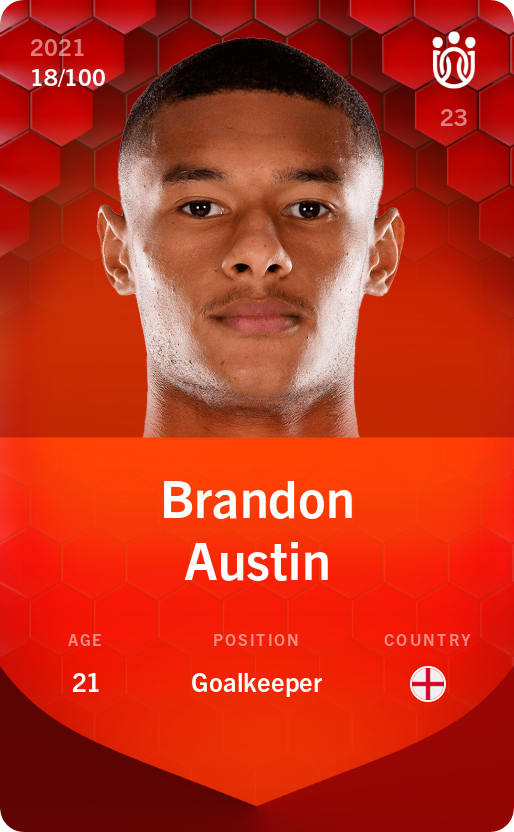 Sorare - Sorare Official - Brandon Austin 2021-22 • Rare 18/100 - NFT # 100714992549116408803747398587206162877838673535863002754652978894934758914108