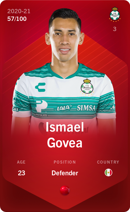 Sorare - Sorare Official - Ismael Govea 2020-21 • Rare 57/100 - NFT # 37463831179017198233253046048098062747702696493740440224243976916101619324756