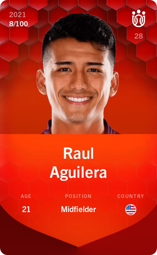 Sorare - Sorare Official - Raul Aguilera 2021-22 • Rare 8/100 - NFT # 25884441658845470256213662001970568295993683345480608703847895942368361398413
