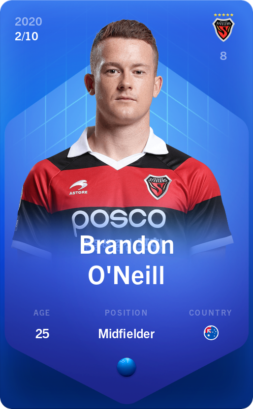 Sorare - Sorare Official - Brandon O'Neill 2020-21 • Super Rare 2/10 - NFT # 52577654637543346256634979619488617345238372127328031611374973690379511430247