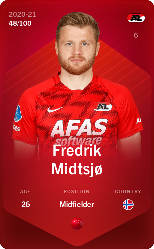 Sorare - Sorare Official - Fredrik Midtsjø 2020-21 • Rare 48/100 - NFT # 14186868076532714281393667381913993301542320529167266413825746495145124704091