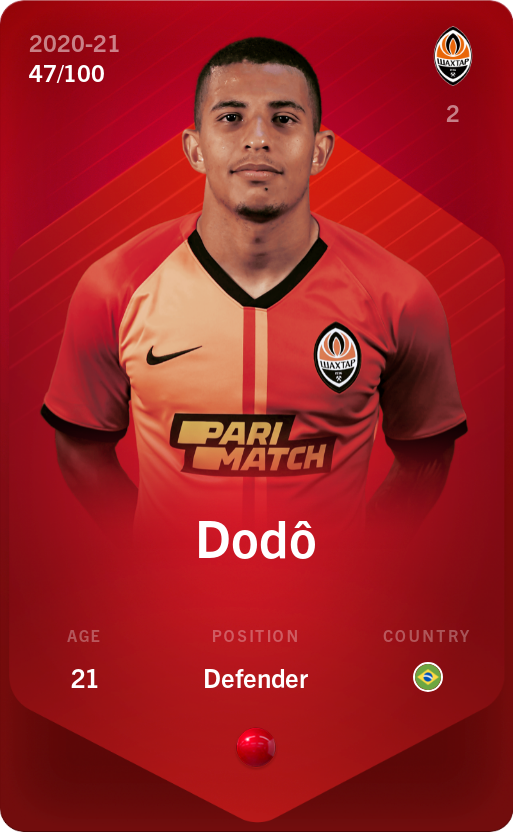 Sorare - Sorare Official - Dodô 2020-21 • Rare 47/100 - NFT # 102521352695517403051082390845358399090356762081759912874744994237388660932399