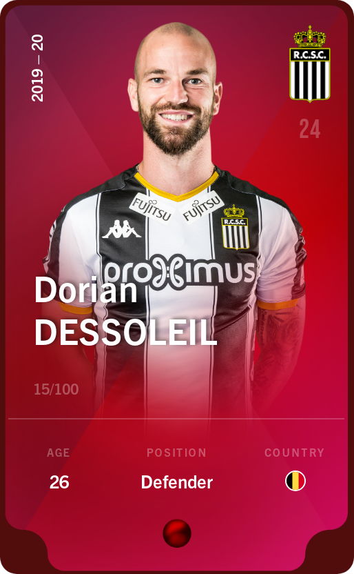 Sorare - Sorare Official - Dorian Dessoleil 2019-20 • Rare 15/100 - NFT # 59178189132961786456810031653467415427071899623449633179684782774330118108677