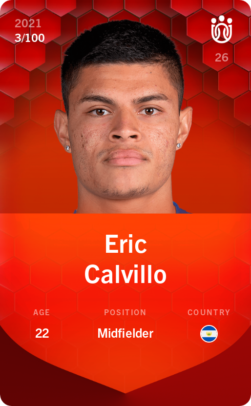 Sorare - Sorare Official - Eric Calvillo 2021-22 • Rare 3/100 - NFT # 85853228129958420701466259232396551865950733175128375645315931852402229587775