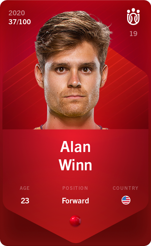 Sorare - Sorare Official - Alan Winn 2020-21 • Rare 37/100 - NFT # 102567948764989544666073994640910738599381340961494906904410120951835524307413