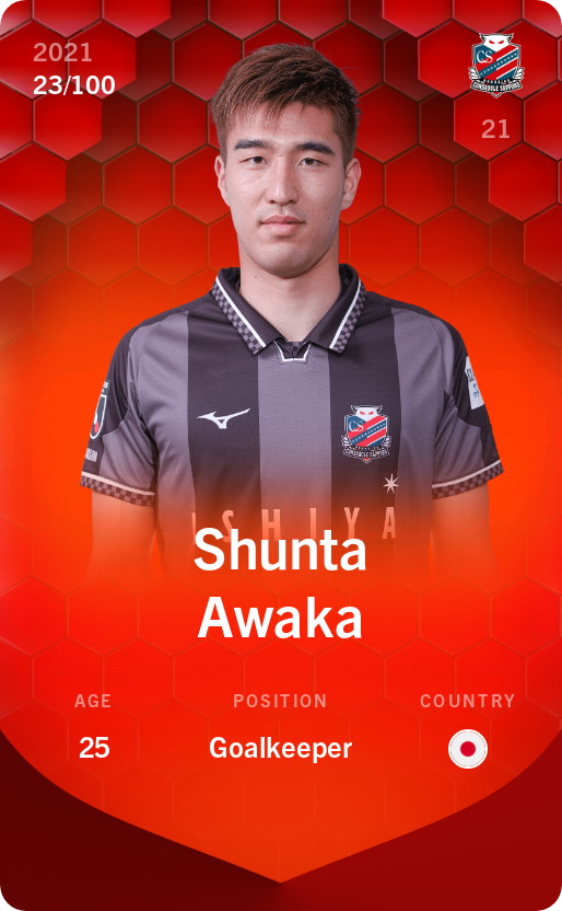 Sorare - Sorare Official - Shunta Awaka 2021-22 • Rare 23/100 - NFT # 15465722721788250883939824914238882024791765778433157456384529698701880232355
