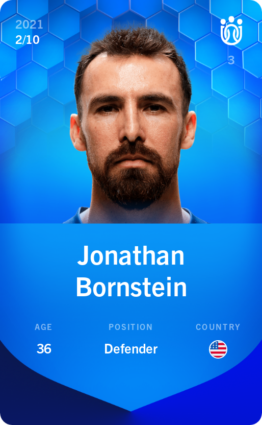 Sorare - Sorare Official - Jonathan Bornstein 2021-22 • Super Rare 2/10 - NFT # 56570687333343531848804316089093829711762259106980648813458783241553161264881