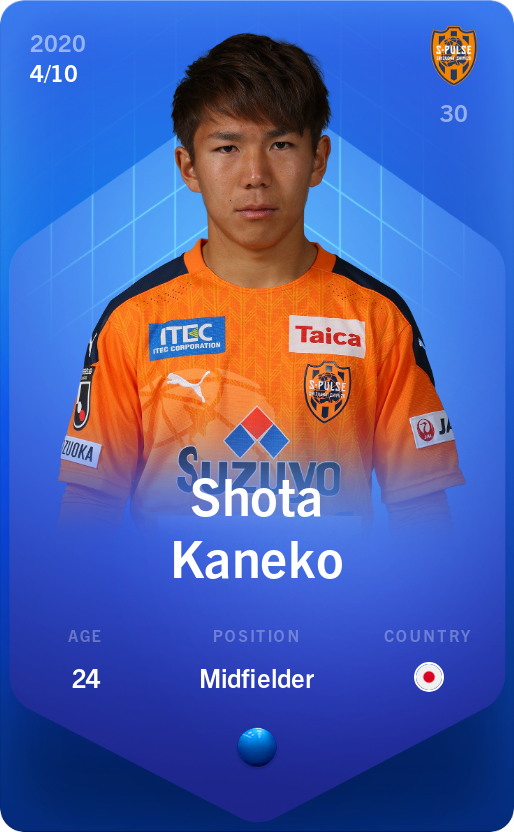 Sorare - Sorare Official - Shota Kaneko 2020-21 • Super Rare 4/10 - NFT # 72468976876083729712075898832998682464276996399785857728643384038789220463551