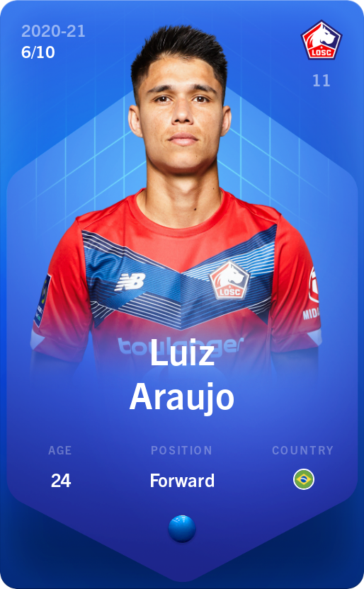 Sorare - Sorare Official - Luiz Araujo 2020-21 • Super Rare 6/10 - NFT # 68546890434282341364292372531152905410328095644259583570622387827247560690231